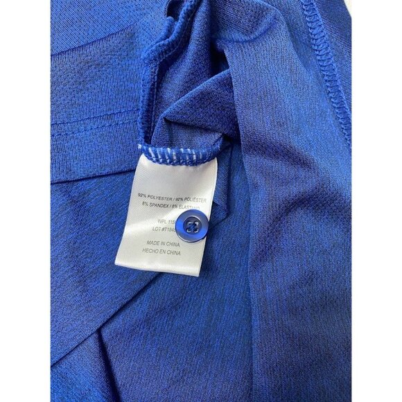 32 Degrees Polo Men's MEDIUM Blue Short-Sleeve Techno Mesh Soft Stretch NEW - Picture 6 of 11